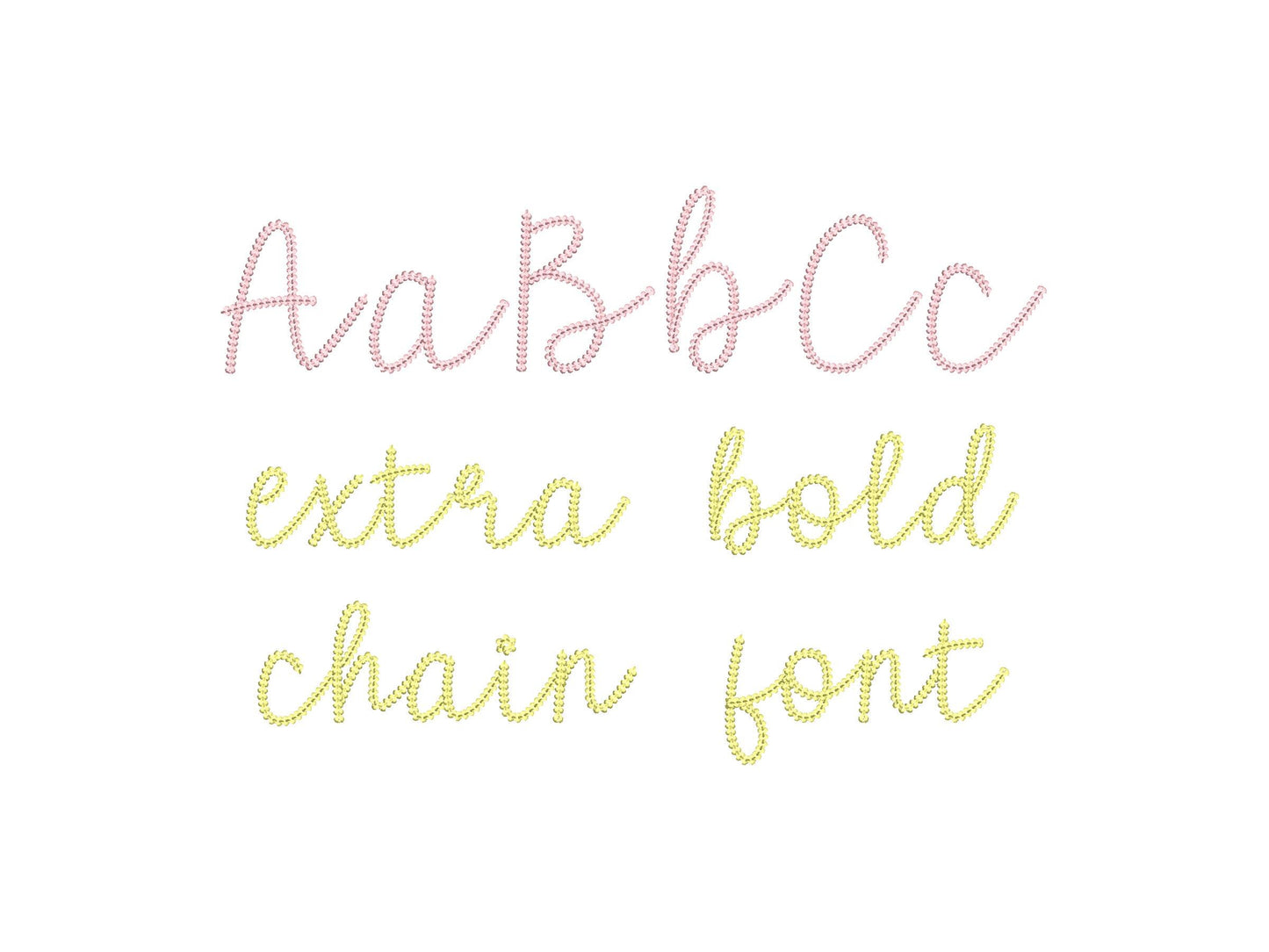 Extra Bold Chain Stitch Handwritten Font