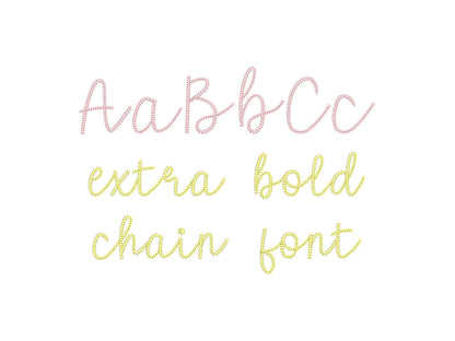 Extra Bold Chain Stitch Handwritten Font