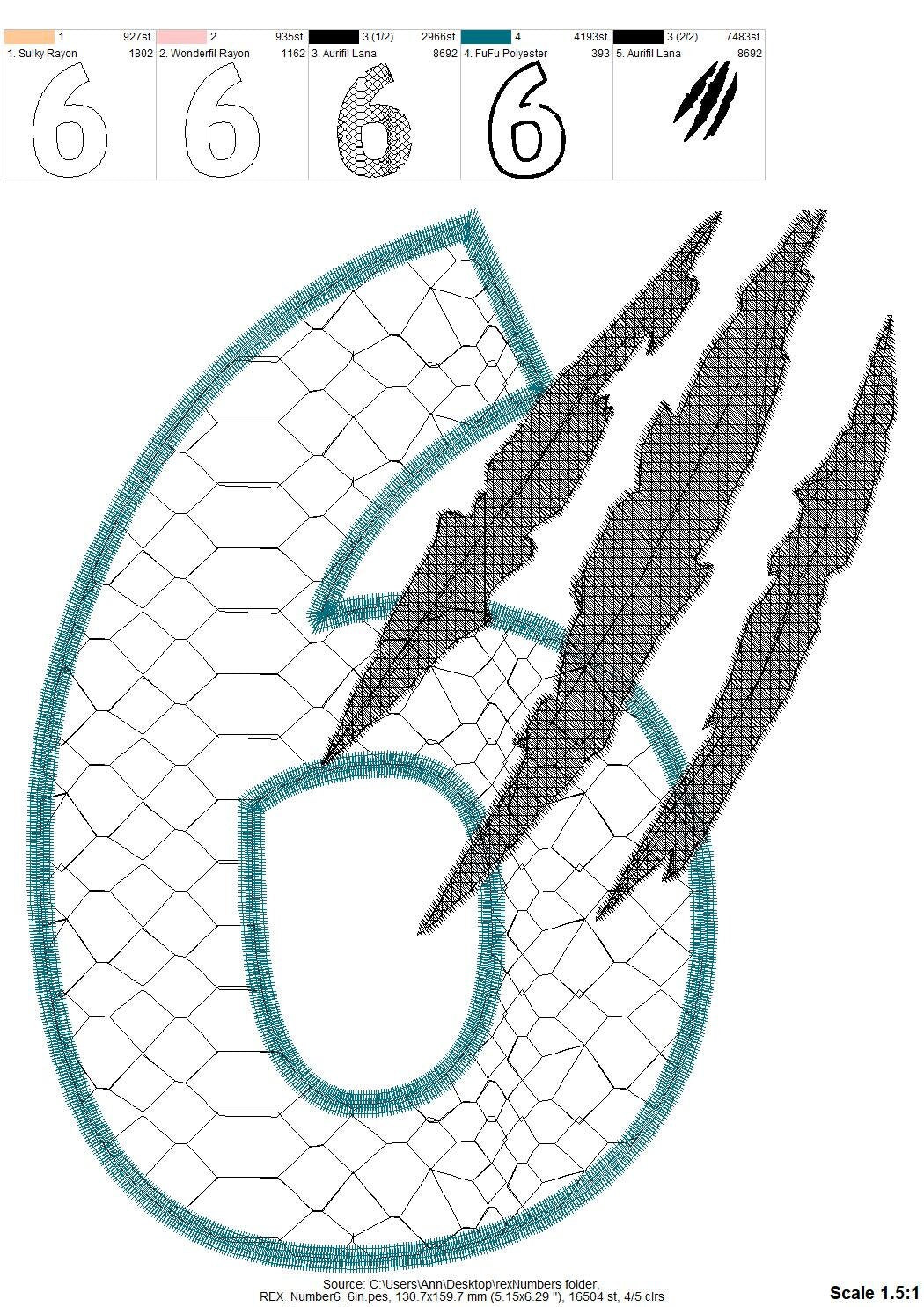 T-rex indominus dinosaur Birthday Number 6 SIX kids boy outfit Applique