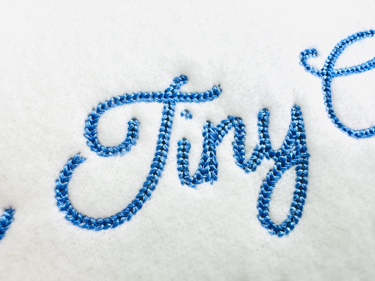 Tiny Chain FONT machine embroidery designs small sizes 1 up to 3 inch