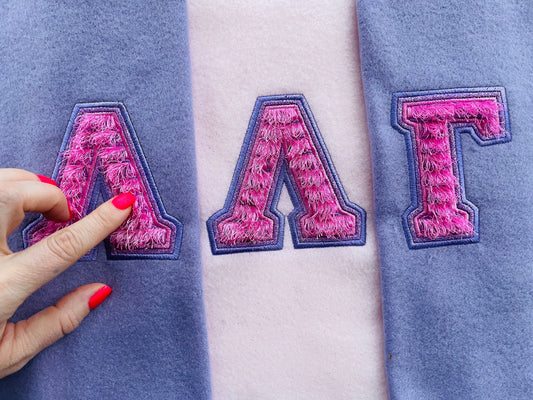 Fringed Double Layer Fraternities Greek Font