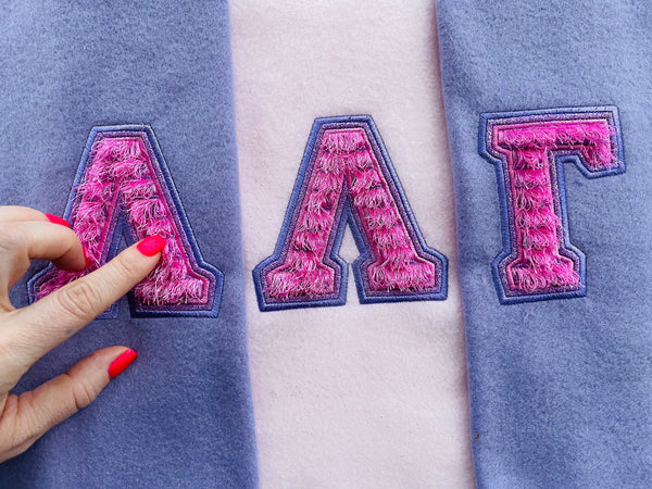 Fringed Double Layer Fraternities Greek Font