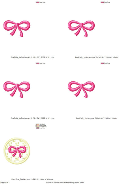 Puffy Puff Foam Little Bow