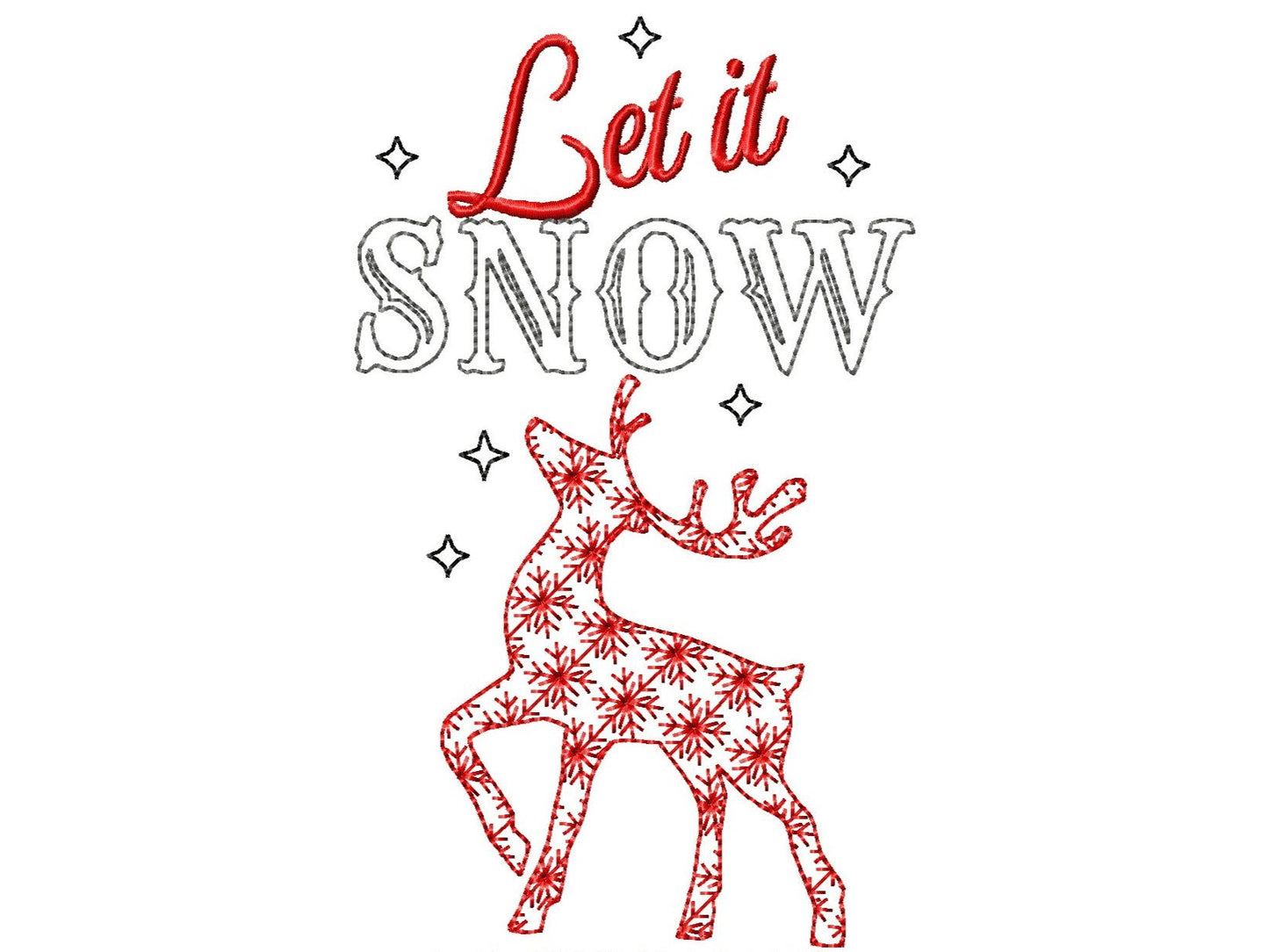 Let It Snow Saying with Deer