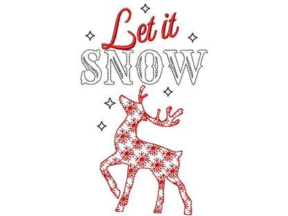 Let It Snow Saying with Deer