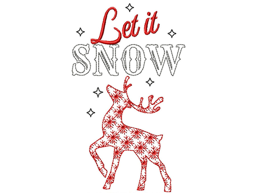 Let It Snow Saying with Deer