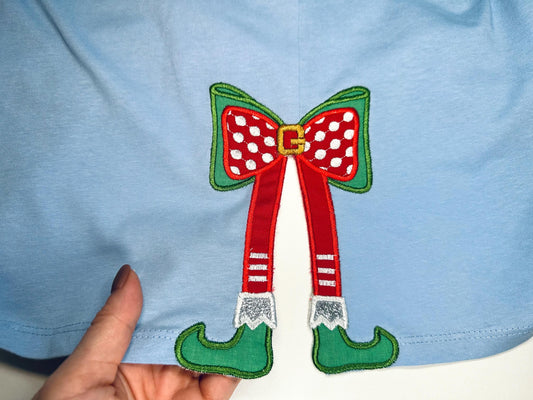 Christmas Elf Bow Split Side Seam