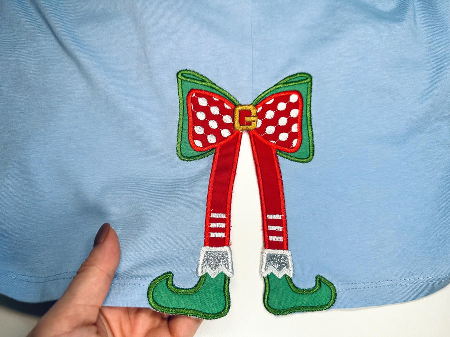 Christmas Elf Bow Split Side Seam
