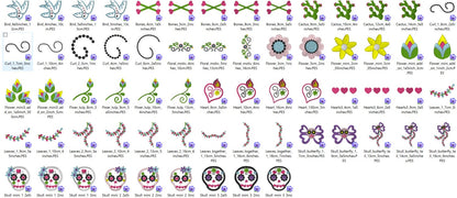 Sugar skull kids style Day of the dead collection, Calavera big set