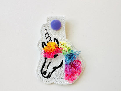 Magic Unicorn Fringed Keychain
