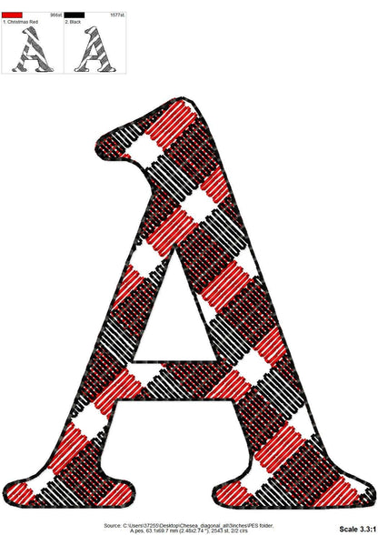 Buffalo Plaid Patterned Font Lake