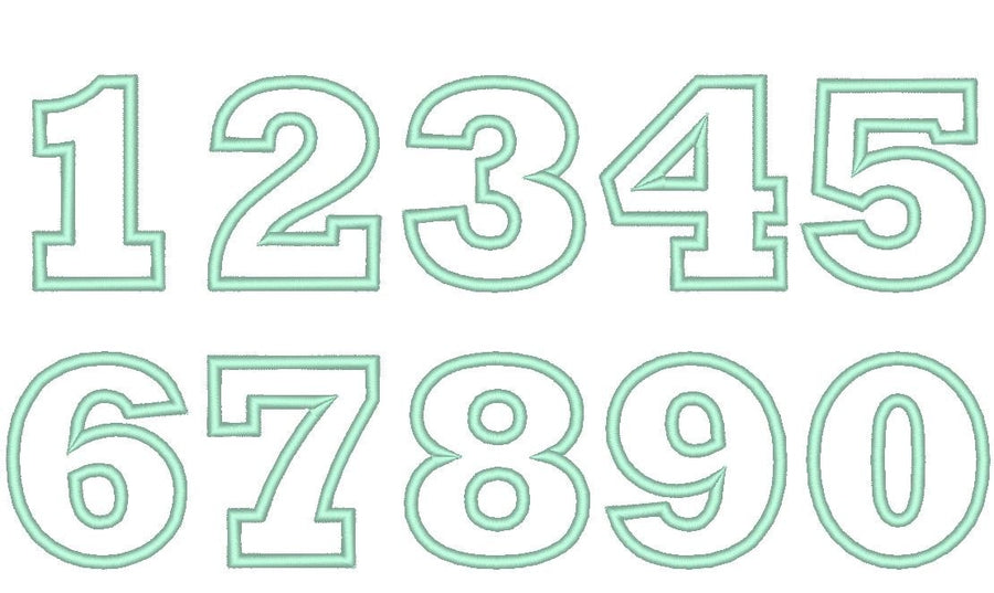 Classic Block Birthday Numbers Applique