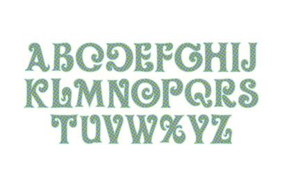 Mermaid Font Light Stitch