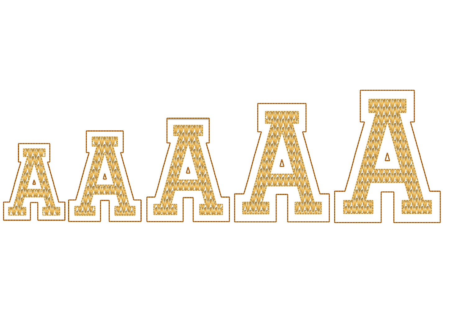 Knit Effect Varsity Collegiate Font