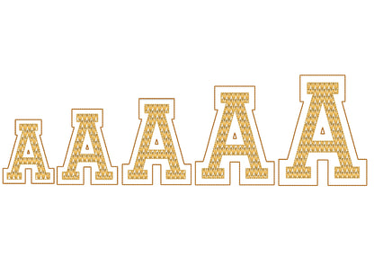 Knit Effect Varsity Collegiate Font