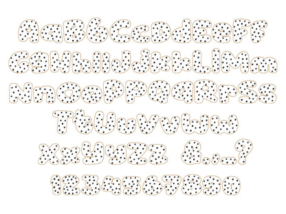 Chocolate Cookie Font Feltie ITH