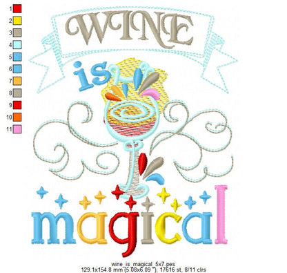Wine Is Magical Kitchen Towel