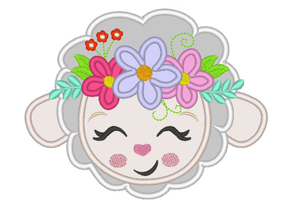 Little Lamb Sheep Face Applique