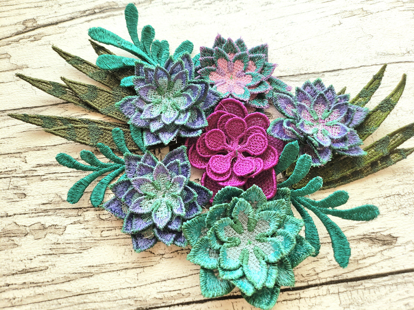 Succulent Delicate Lace Flowers Set