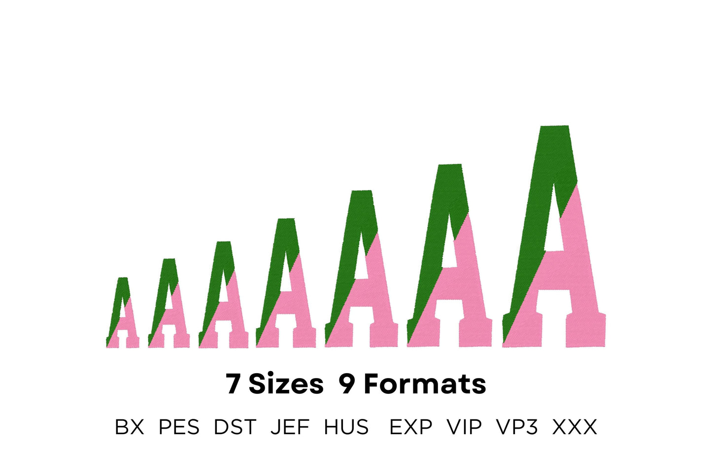 Diagonal Split Varsity Collegiate Font