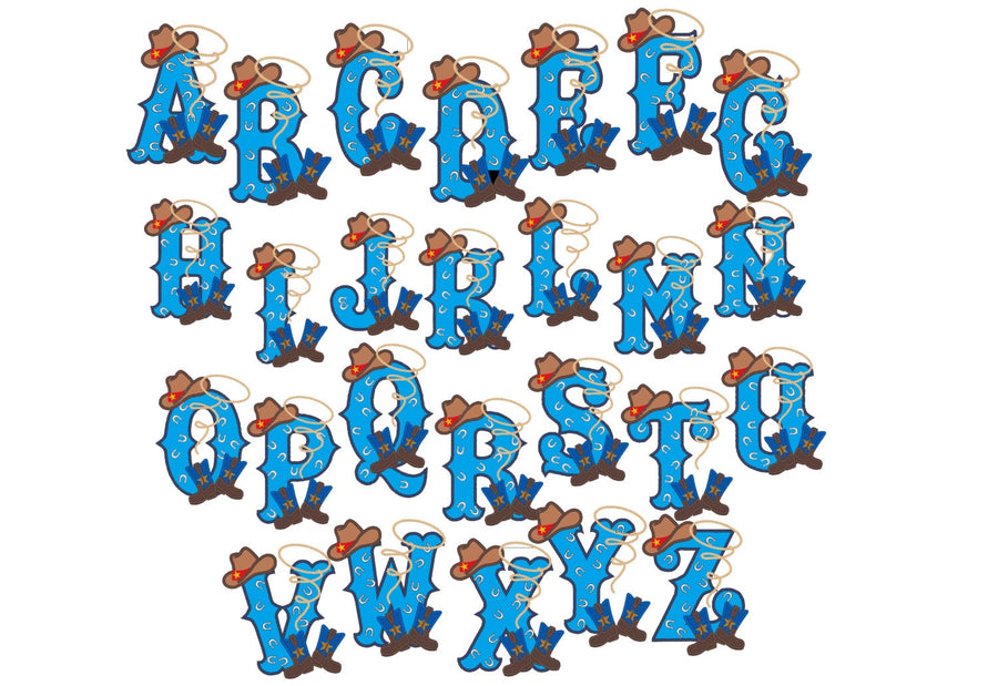 Cowboy Kicking Boots Boys Font