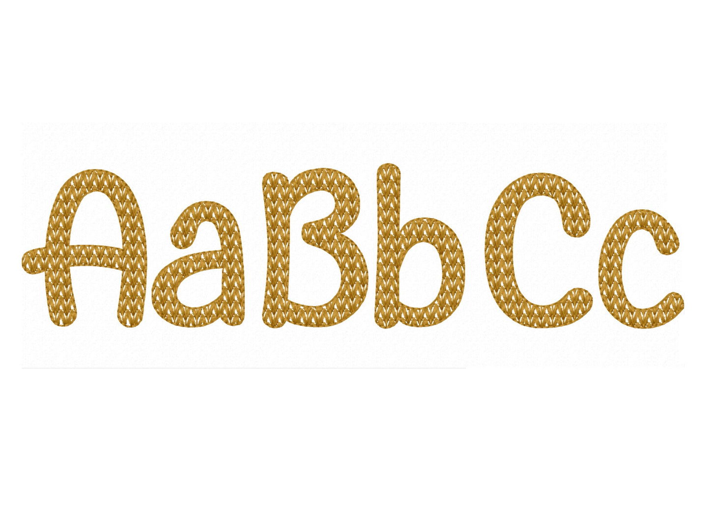 Knitted Effect Knit Texture Font