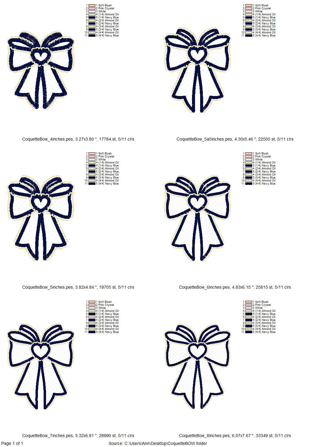 Coquette Lace Butterfly Bow Applique