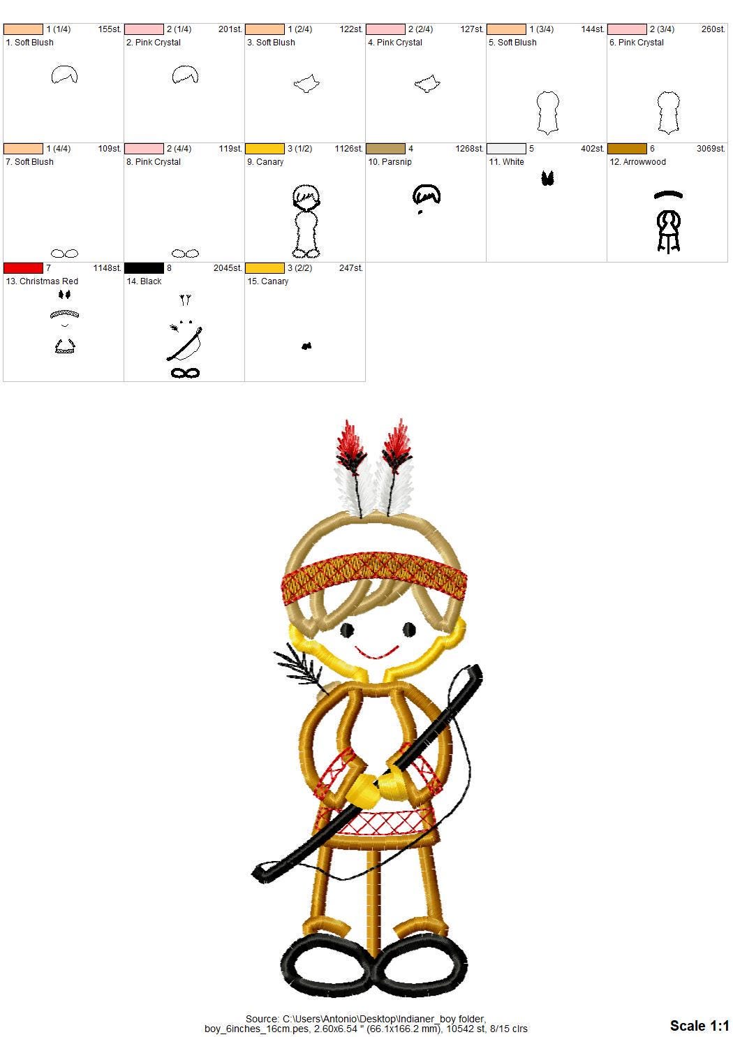 Little Indian Boy Applique