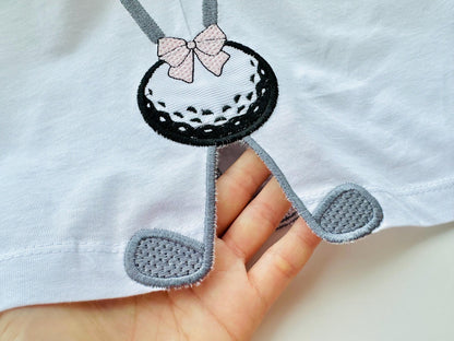 Golf Clubs And Ball Split Side Seam