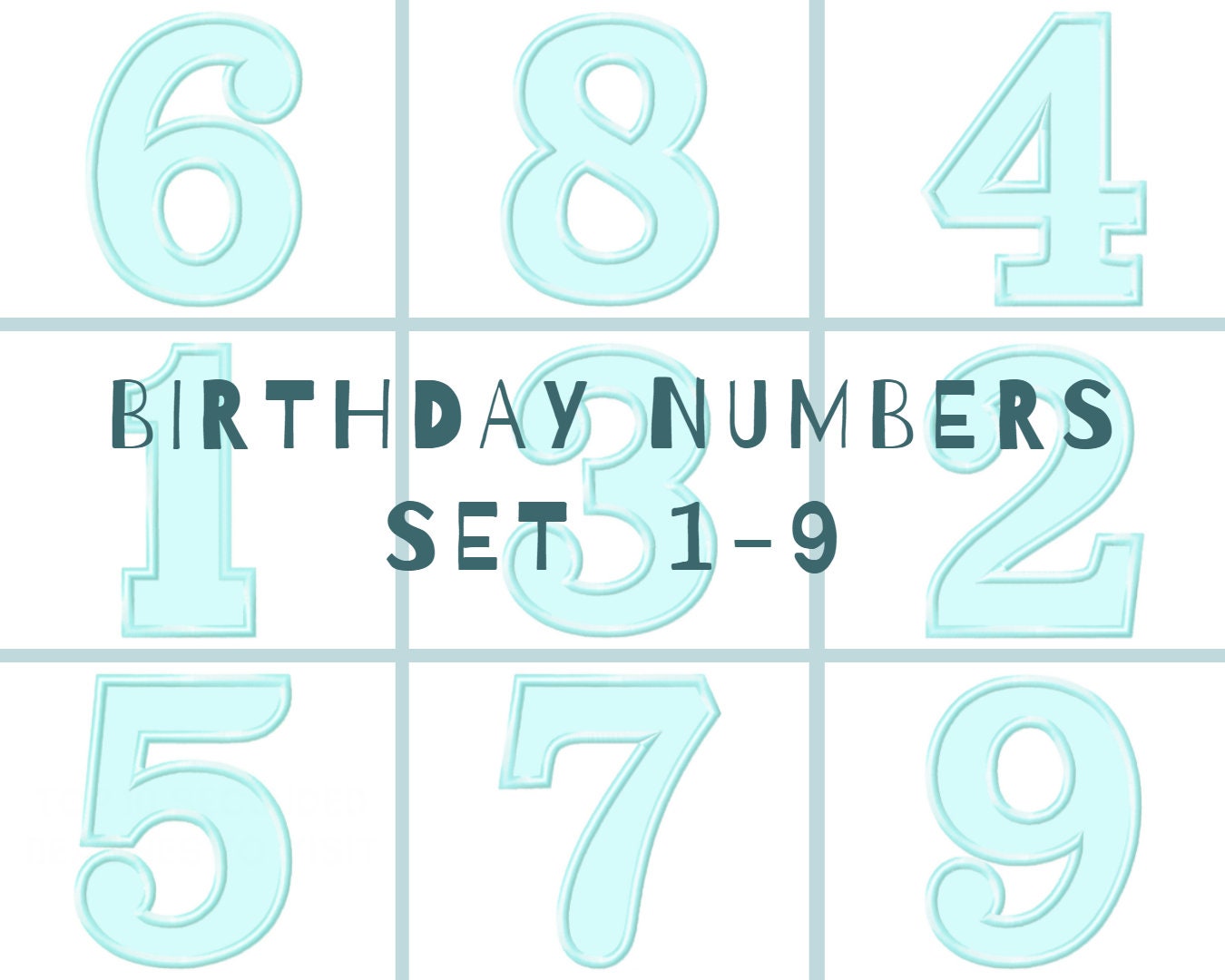 Soft Block Font Kids Birthday Numbers Applique