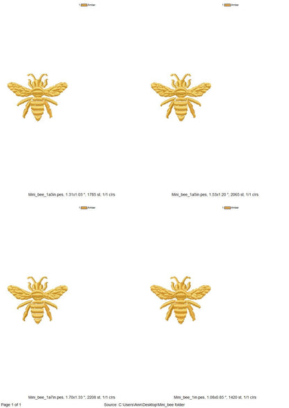 Little add on Bee embroidery design machine embroidery designs fill