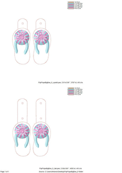 Fringed Summer Flip Flops Keychain