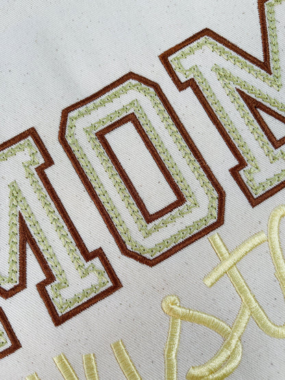 2-Outline Chain and Satin Stitch Varsity Sport Font