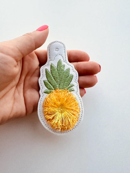 Fringed Pineapple Fruit Keychain