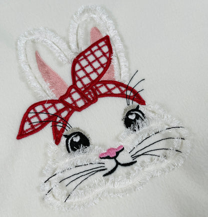 Fringed Bunny Face with Bandanna