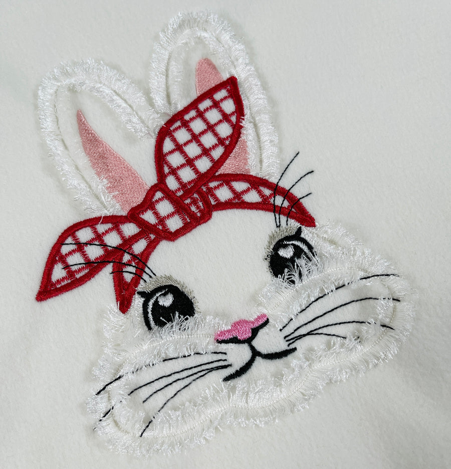 Fringed Bunny Face with Bandanna