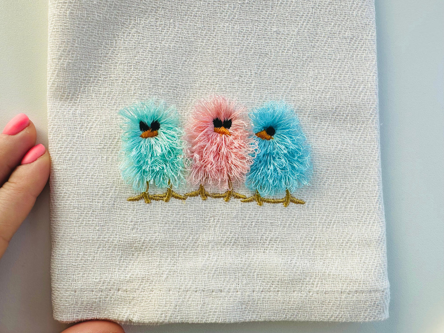 Cute Fringed Chick Trio