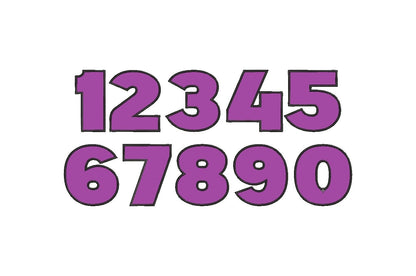 Bold Block Wide Satin Outline Birthday Numbers