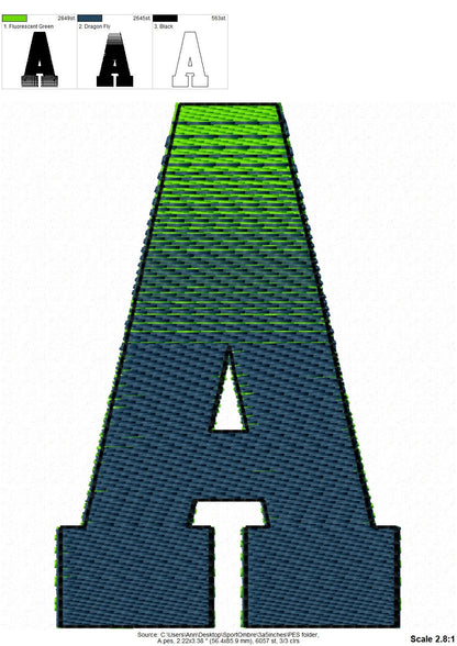 Iridescent Ombre Gradient Font