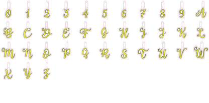 Faux Chenille Monogram Keychain