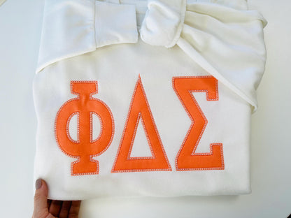 Big Sizes Sororities Greek Font Applique