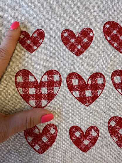 Single Gingham Tartan Valentine Heart