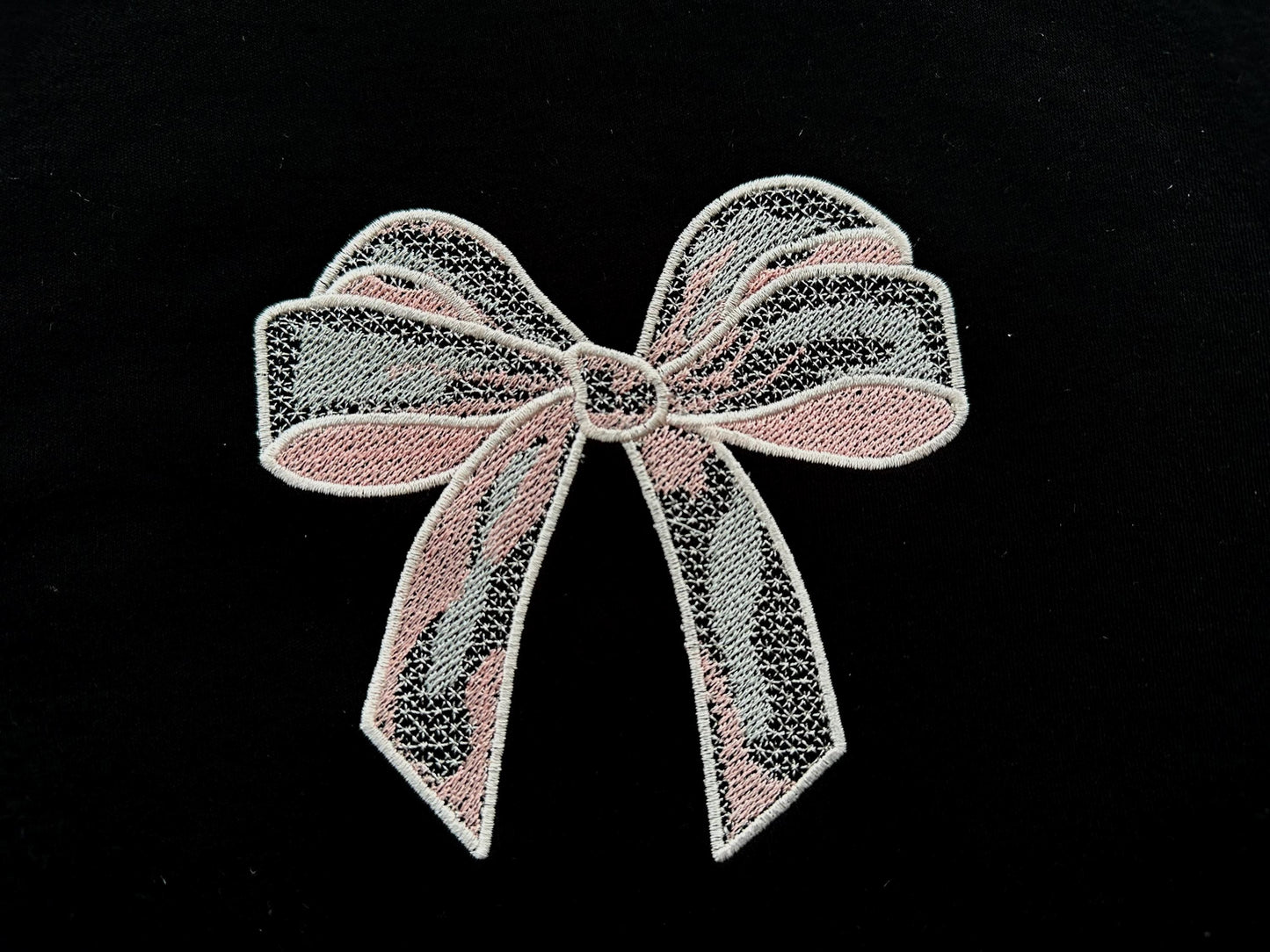 Light Stitch Lace Effect Bow