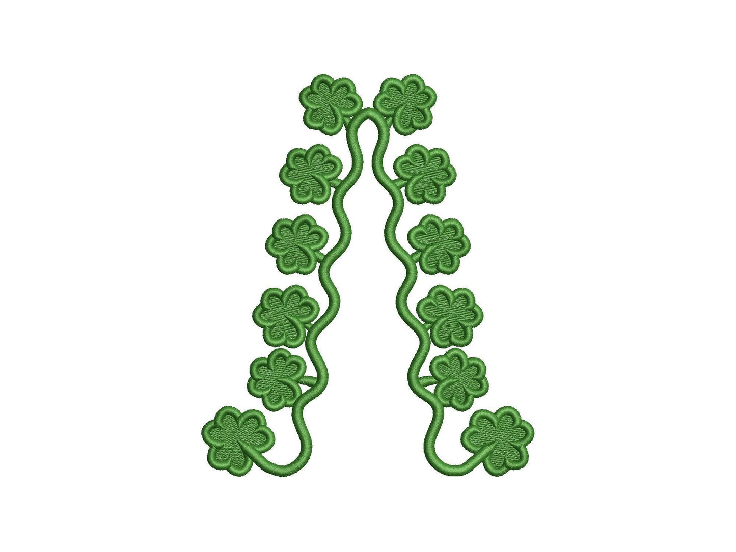 Shamrock Clover Scalloped Split Side Seam