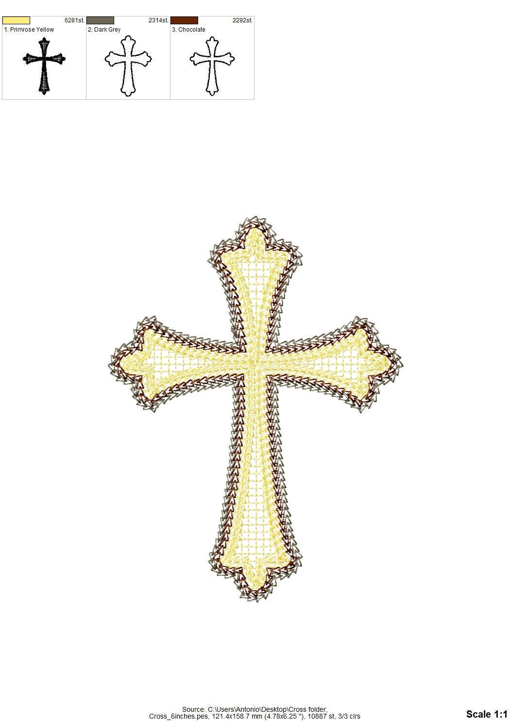 Quick Light Chain Stitch Religious Christian Cross