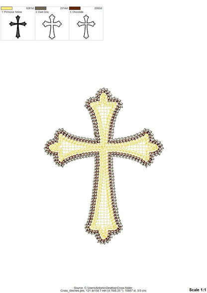 Quick Light Chain Stitch Religious Christian Cross