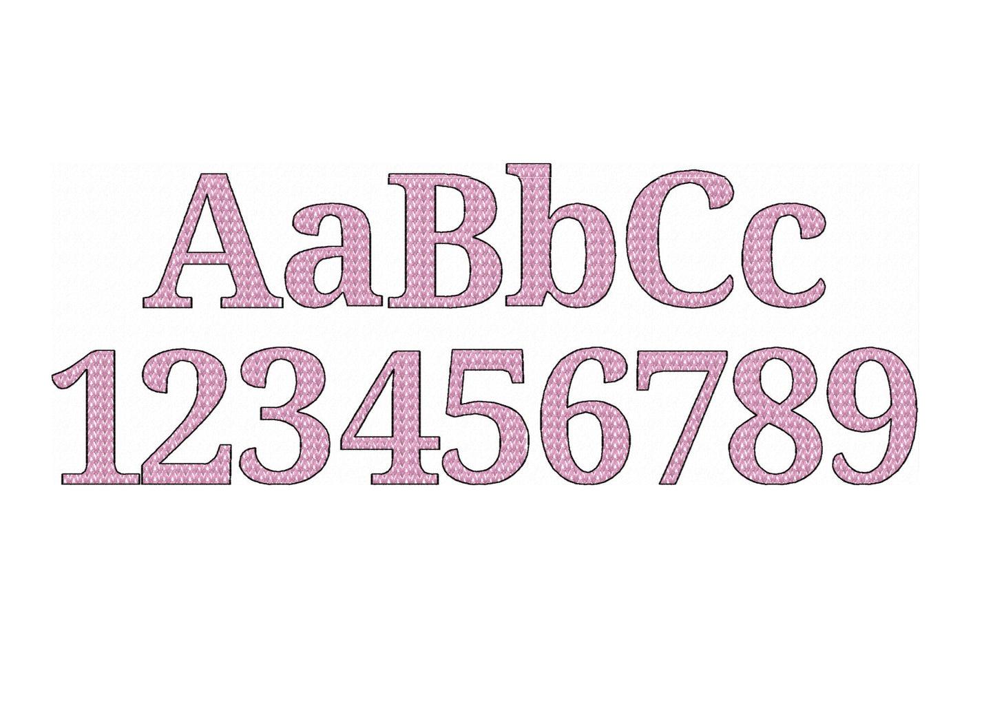 Knitted effect knit sweater light stitch Font Sheriff block Font