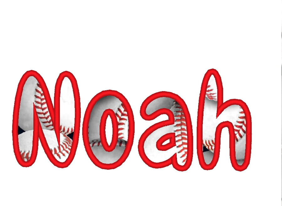 Noah Monogram Font Applique