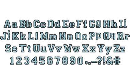 Varsity Collegiate Fill Stitch Font