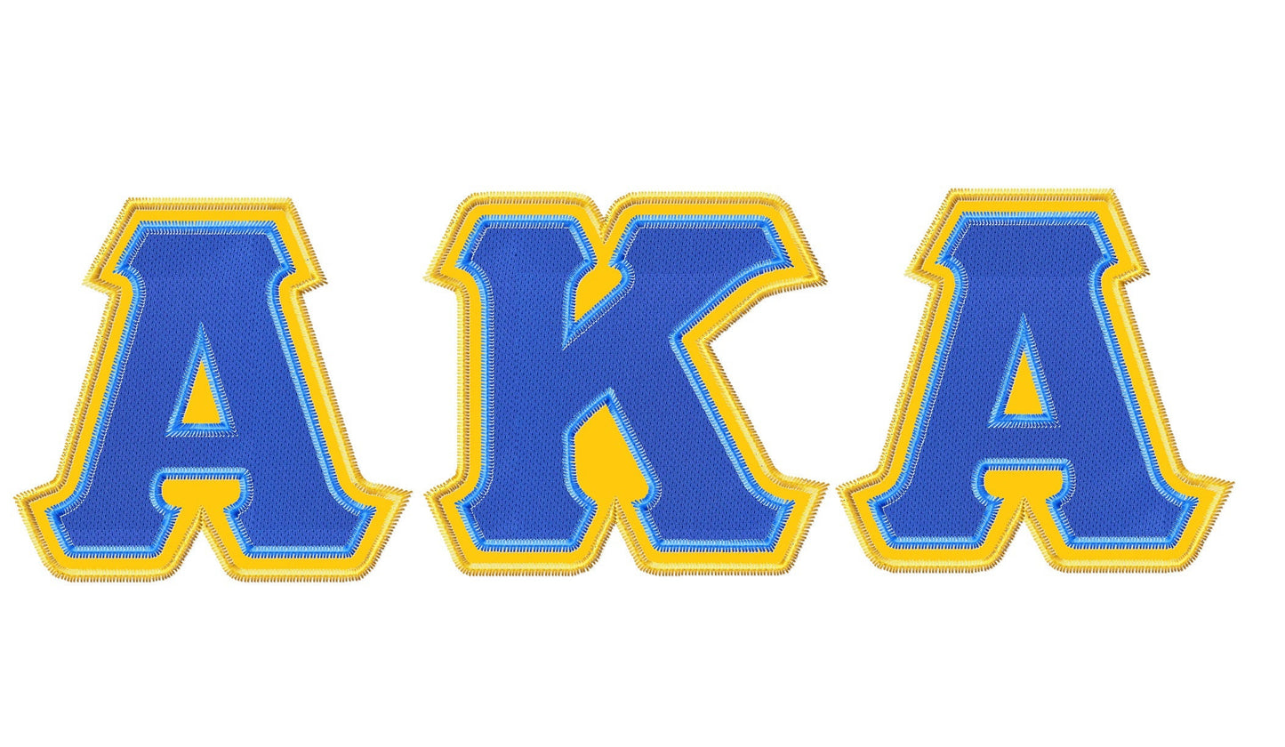 Classic Sororities Greek Font Zig Zag Applique